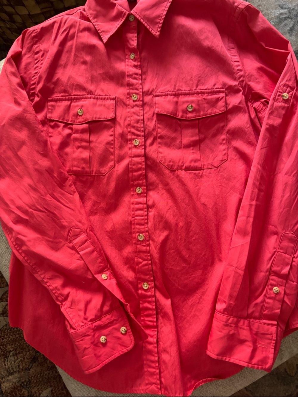 Ralph Lauren Hot Pink Button-Front Shirt